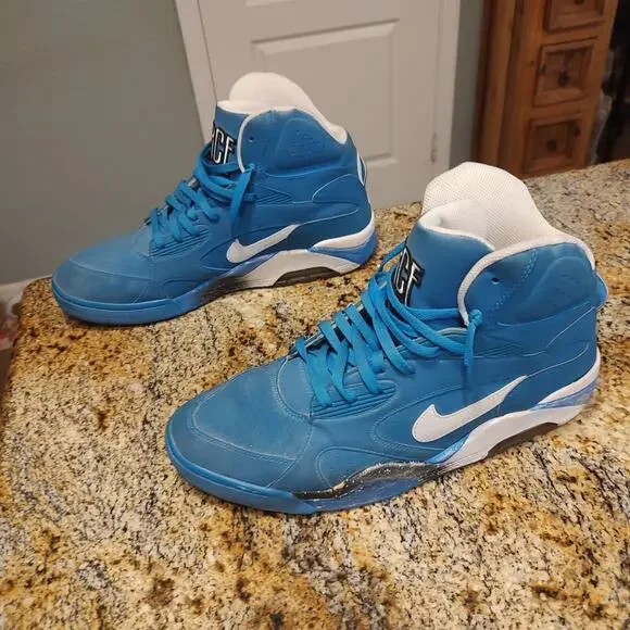 Nike Air Force 180 Mid Barkley Photo Blue White 537330-400 Men's Size 15